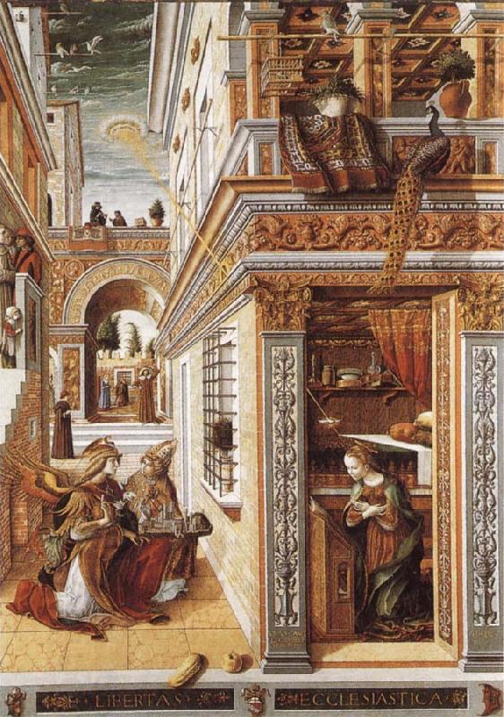 Carlo Crivelli Annunciation with St Emidius China oil painting art